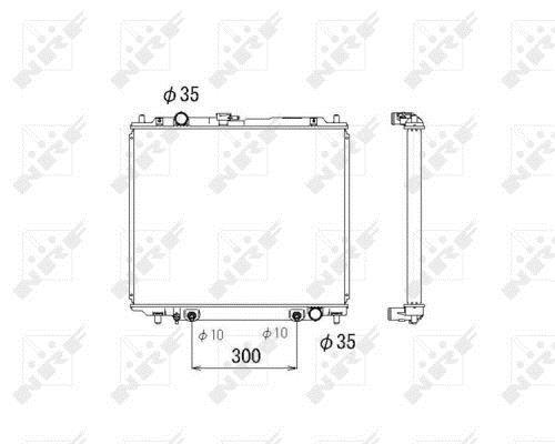 Radiador, refrigeración del motor NRF B.V. ref. 53810