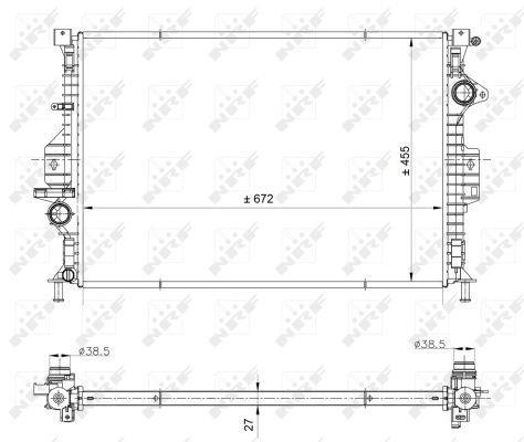 Radiador, refrigeración del motor NRF B.V. ref. 53812