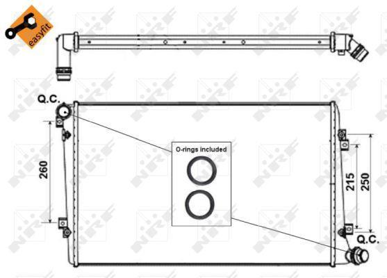 Radiateur moteur (Radiateur de refroidissement) NRF B.V. 53813