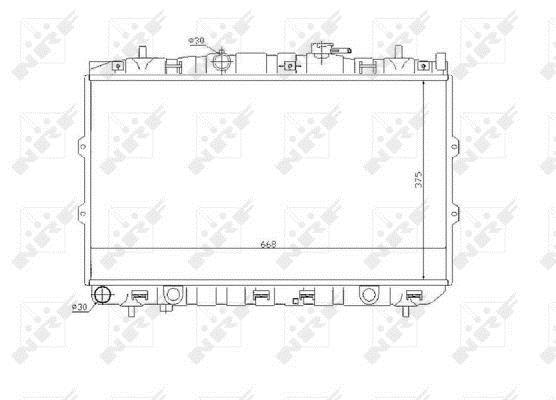 Radiador, refrigeración del motor NRF B.V. ref. 53819