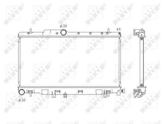Radiador, refrigeración del motor NRF B.V. ref. 53823