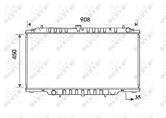Radiador, refrigeración del motor NRF B.V. ref. 53830