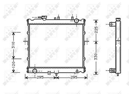 Radiateur moteur (Radiateur de refroidissement) NRF B.V. ref. 53831