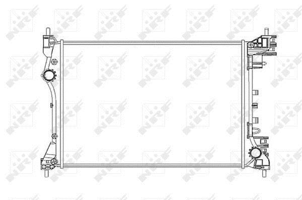 Radiador, refrigeración del motor NRF B.V. ref. 53834