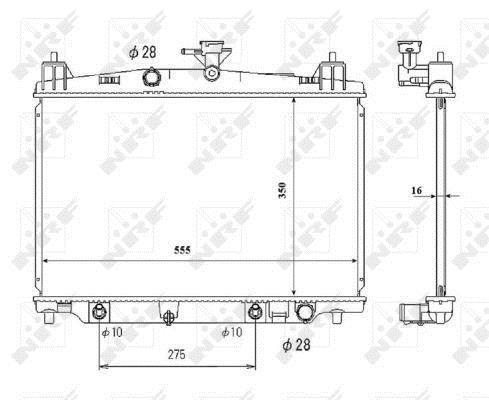 Radiador, refrigeración del motor NRF B.V. ref. 53850