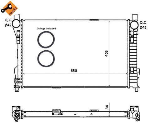 Radiador, refrigeración del motor NRF B.V. ref. 53854