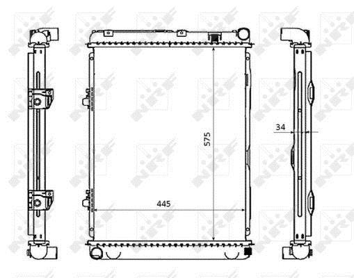 Radiador, refrigeración del motor NRF B.V. ref. 53865