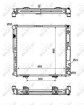 Radiador, refrigeración del motor NRF B.V. ref. 53872
