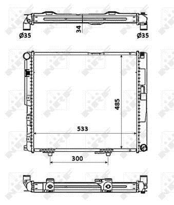 Radiador, refrigeración del motor NRF B.V. ref. 53874