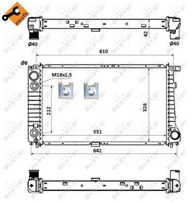 Radiateur moteur (Radiateur de refroidissement) NRF B.V. 53877