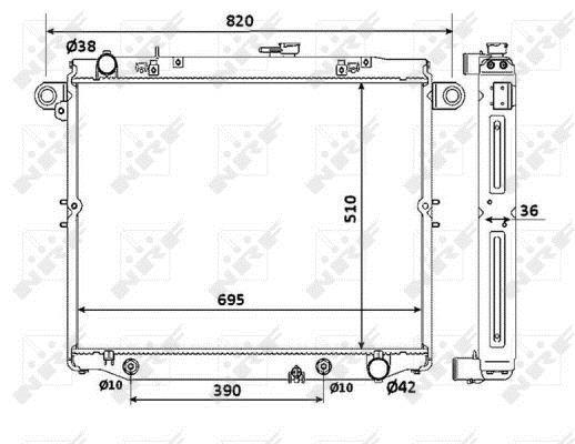 Radiateur moteur (Radiateur de refroidissement) NRF B.V. 53919