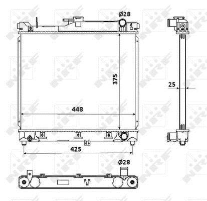 Radiador, refrigeración del motor NRF B.V. ref. 53930