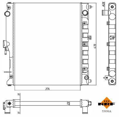 Radiador, refrigeración del motor NRF B.V. ref. 53930A