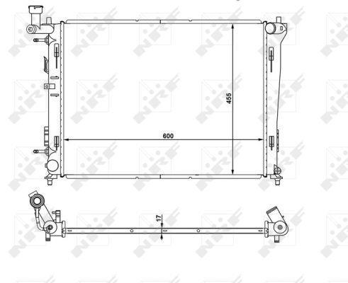 Radiateur moteur (Radiateur de refroidissement) NRF B.V. 53931