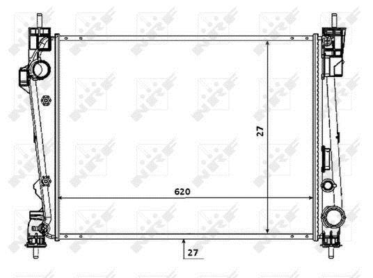 Radiateur moteur (Radiateur de refroidissement) NRF B.V. 53933