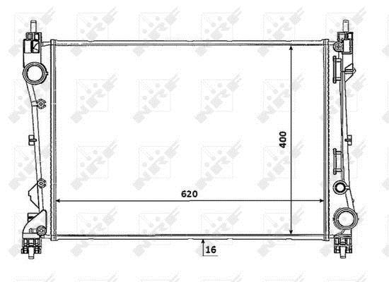 Radiador, refrigeración del motor NRF B.V. ref. 53935