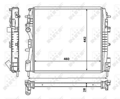 Radiador motor NRF B.V. 53938