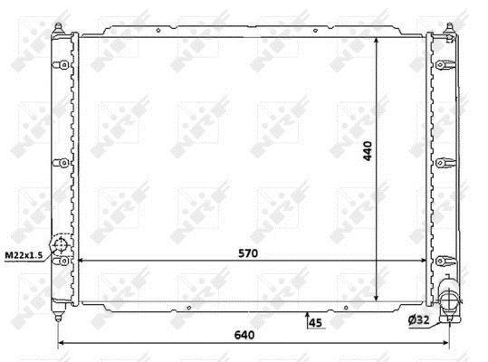 Radiador motor NRF B.V. ref. 53944