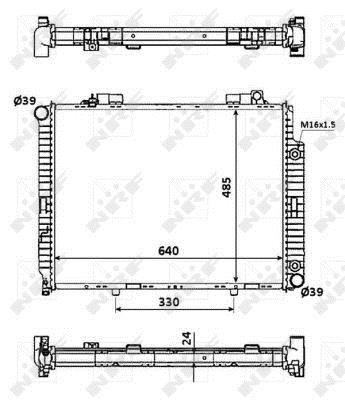 Radiateur moteur (Radiateur de refroidissement) NRF B.V. 53945