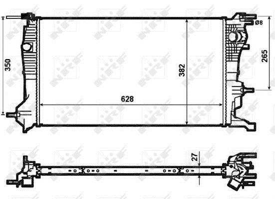 Radiateur moteur (Radiateur de refroidissement) NRF B.V. 53963