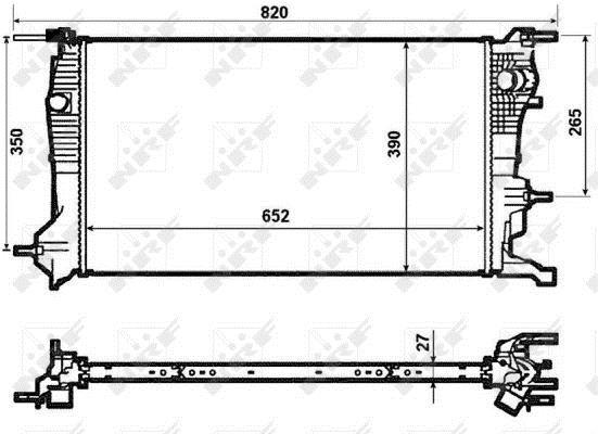 Radiador motor NRF B.V. ref. 53964