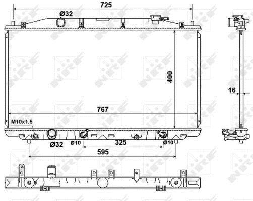 Radiateur moteur (Radiateur de refroidissement) NRF B.V. 53971