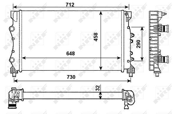 Radiador motor NRF B.V. 53990