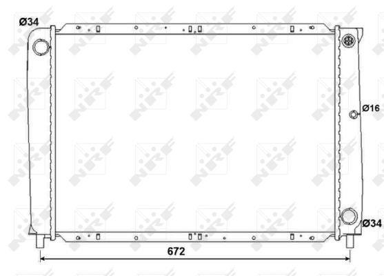 Radiador, refrigeración del motor NRF B.V. ref. 53995