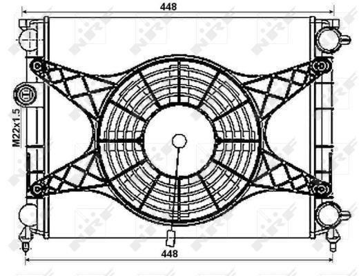 Radiador motor NRF B.V. ref. 53999