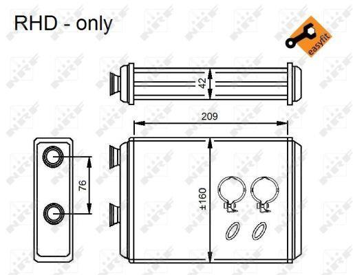 Radiador de calefacción NRF B.V. ref. 54224