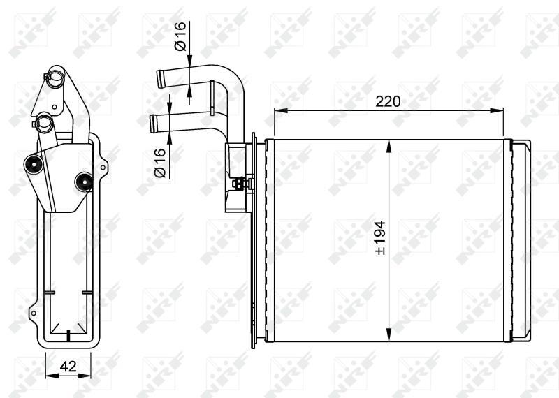 Radiador de calefacción NRF B.V. ref. 54225