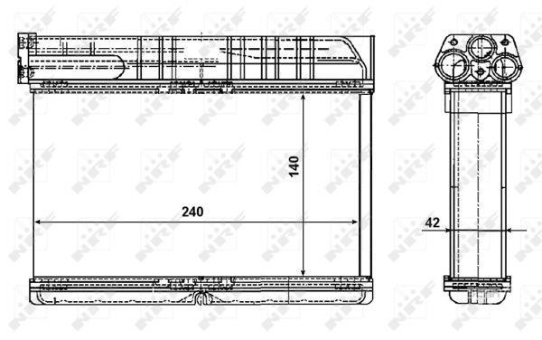 Radiador de aquecimento NRF B.V. ref. 54235