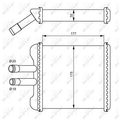 Radiateur de chauffage NRF B.V. ref. 54237