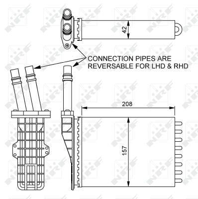 Radiateur de chauffage NRF B.V. ref. 54245