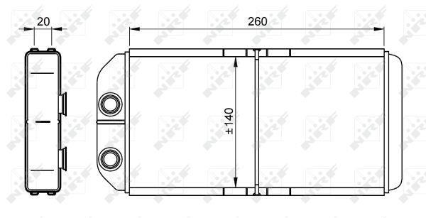 Radiateur de chauffage NRF B.V. ref. 54261