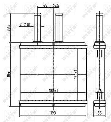 Radiador de aquecimento NRF B.V. ref. 54269