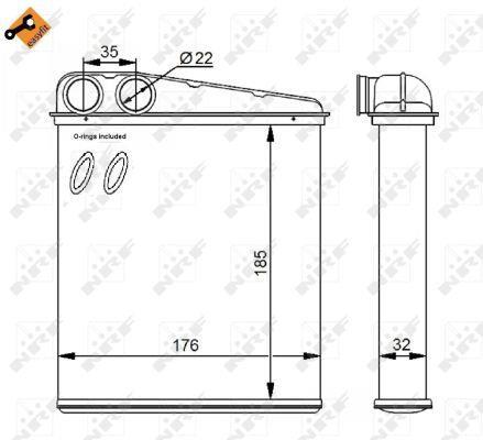 Radiateur de chauffage NRF B.V. ref. 54271