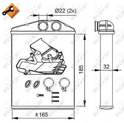 Radiador de aquecimento NRF B.V. ref. 54275