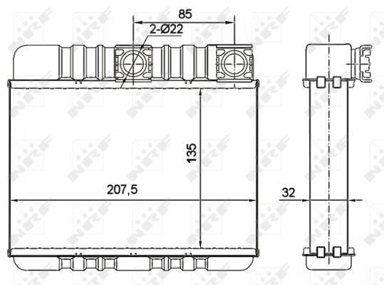 Radiateur de chauffage NRF B.V. ref. 54277