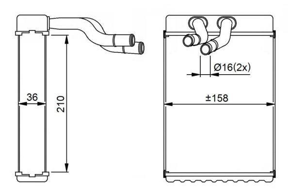 Radiador de aquecimento NRF B.V. ref. 54289