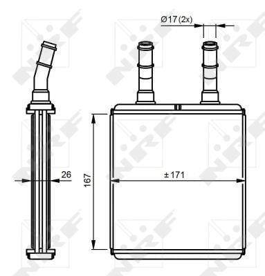 Radiador de aquecimento NRF B.V. ref. 54291