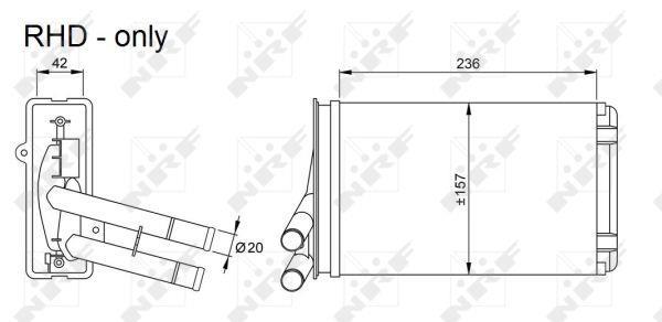 Radiador de aquecimento NRF B.V. ref. 54302
