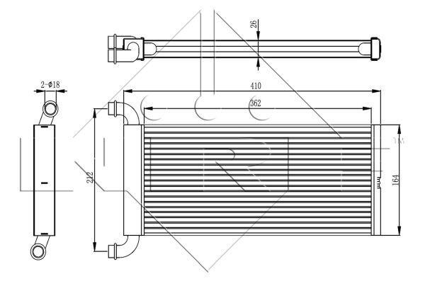 Radiateur de chauffage NRF B.V. 54326