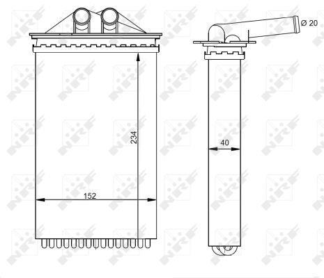 Radiateur de chauffage NRF B.V. ref. 54331