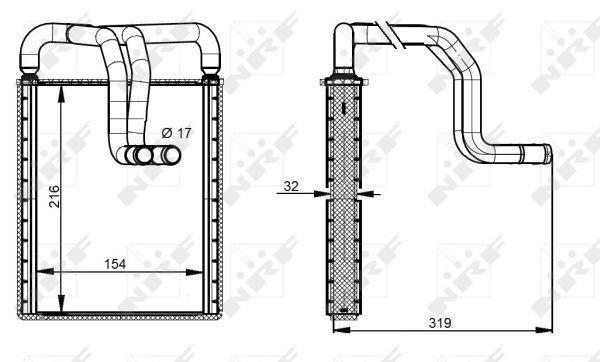 Radiador de aquecimento NRF B.V. ref. 54335