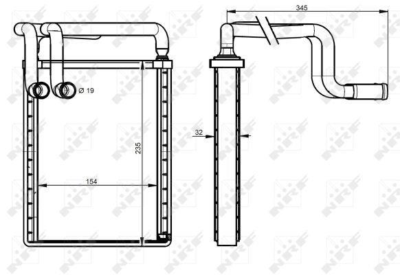 Radiador de aquecimento NRF B.V. ref. 54336