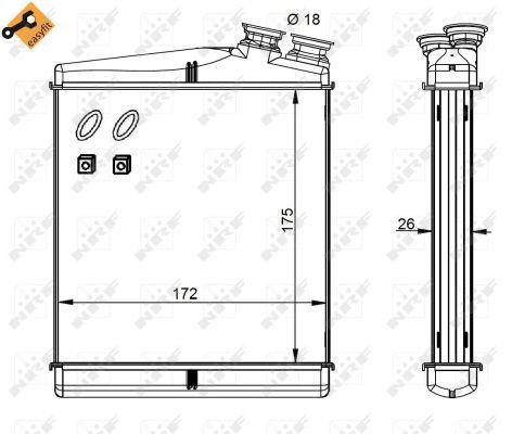 Radiador de calefacción NRF B.V. ref. 54340