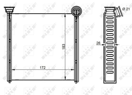 Radiador de calefacción NRF B.V. ref. 54342