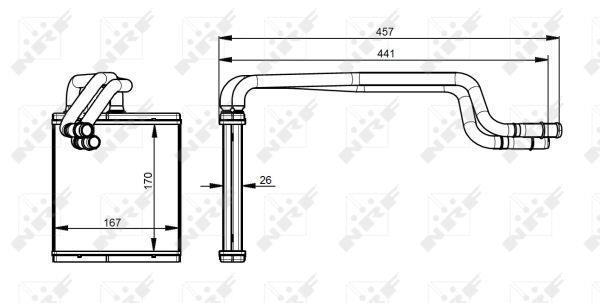 Radiador de calefacción NRF B.V. ref. 54344