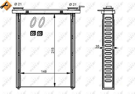 Radiador de aquecimento NRF B.V. ref. 54346